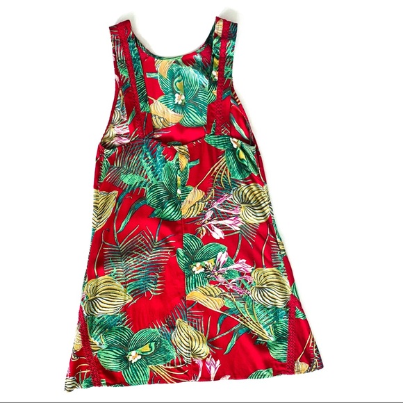 ROXY • Red Tropical Dress - Picture 5 of 5